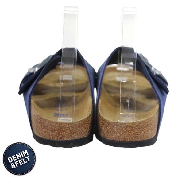 Birkenstock Unisex Arizona Suede Leather Purple Dusk/Blue Double Strap Sandals💜 - Picture 4 of 15